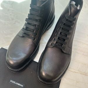 Dolce & Gabbana Men's Black Leather Boots